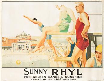 CHARLES PEARS (1873-1958) & SEPTIMUS EDWIN SCOTT (1879-1965).  [RAMSGATE] & [SUNNY RHYL.] Two posters. 1926 & 1927. Each approximately